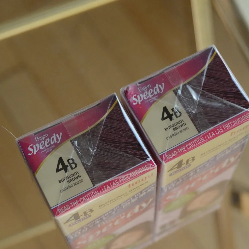 Lot of 2 Bigen Speedy Conditioning Color Refill: 4B Burgundy Brown